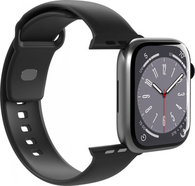 Rrip dore Puro ICON për Apple Watch, 44 45 49mm, masat S M dhe M L, i zi