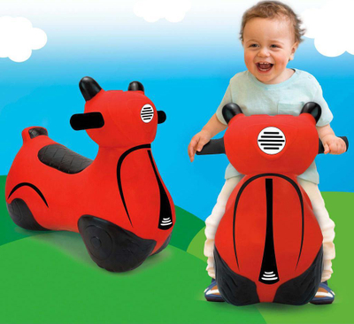 Lodër kërcyese HoppyDoo Scooter, me pompë, e kuqe