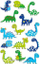 Ngjitësa 3D Maildor Dinosaurs 187660, set dekorativ, shumëngjyrësh
