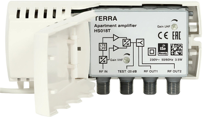 Amplifikator multiband Terra HS-018T, për VHF UHF, gri