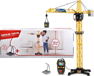 Vinç me telekomandë Dickie Construction Crane, 100 cm, i verdhë