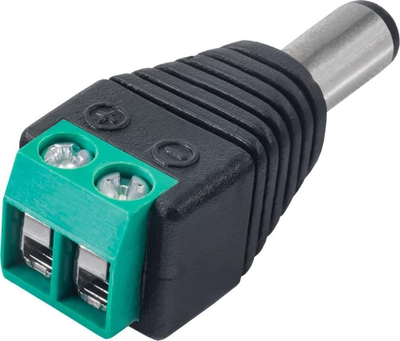 Приклучок за енергија Akyga AK-SC-16, UTP plug 5.5 x 2.1 mm, 2-пински, црна