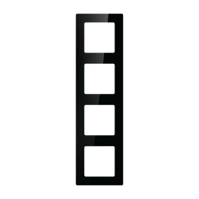 Kornizë potupla çelësash Avatto N-TS10-Frame-B4, për 4 module, plastike, e zezë