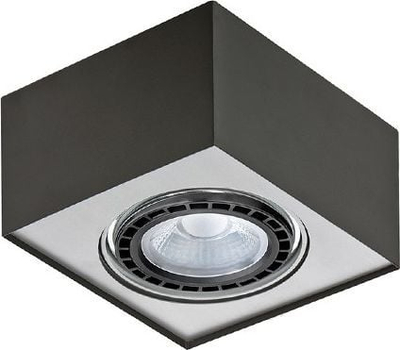 Llambë tavanore Azzardo Paulo 1 AZ0959, 230V, spot sipërfaqësor, e zezë alu