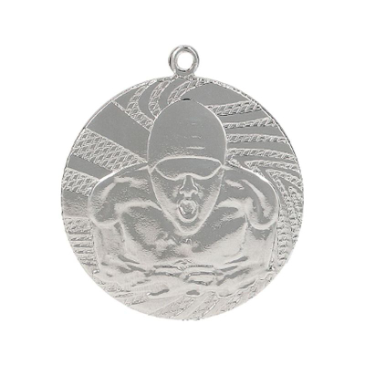 Medalje noti Victoria Sport Steel, çelik, 40mm, argjend