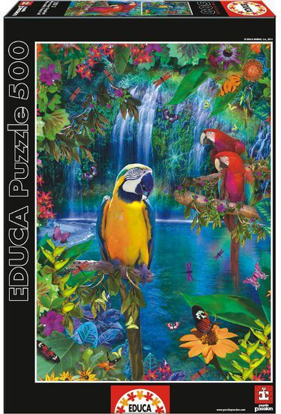 Puzzle Educa Passion Bird Tropical Land, 500 pjesë, shumëngjyrësh
