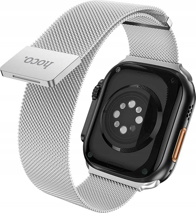Rrip ore Hoco AS101 për Apple Watch 38 40 41 mm, çelik inox, mbyllje me magnet, gri