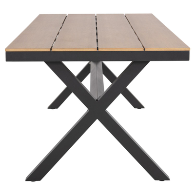 Tavolinë katrore alumini Tawnee 219,5x89,5x73Hcm (HM6039.01)