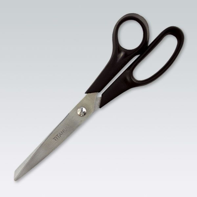 Ножици Titanum Ergonomic, 19cm, ергономска рачка, црни