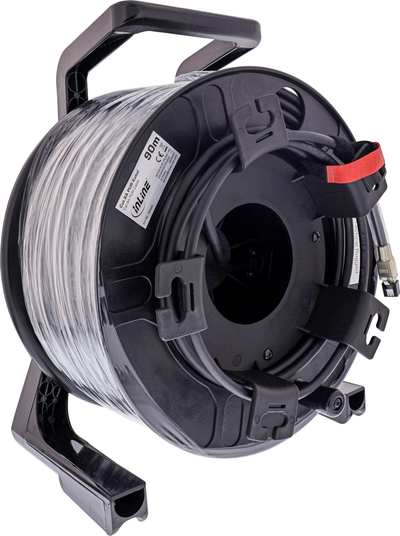Rrotullë kabllo rrjeti InLine IP67 Outdoor PUR, Cat.6A S FTP, 90m, e zezë