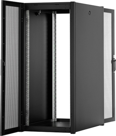 Kabinet rrjeti Hyper Pro 19" 26U, 600x1000 mm, derë e shpuar e përforcuar, ngjyrë e zezë