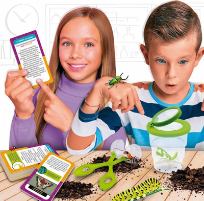 Set shkencor Lisciani Im a Genius Science of Insects, lojë me mësim për insekte, për kalamaj