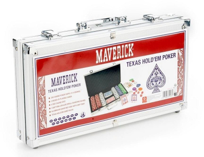 Set poker Maverick Texas Hold Em, 300 fisha 11g, 2 kuverta, me kuti alumini