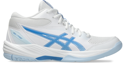 Патики за тренинг за жени Asics Gel-Task MT 4, GEL во предниот дел, за сала, бели со сина боја