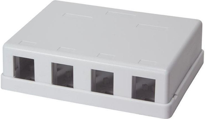 Kuti mbajtëse për module rrjeti LogiLink NK4034, 142 × 74 × 78 mm, e bardhë