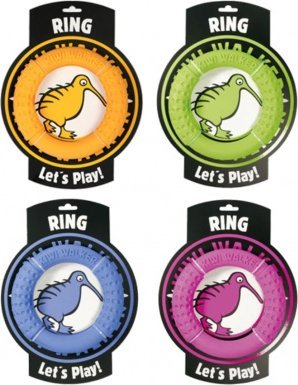 Lodër për qen Kiwi Walker TPR Rubber Ring, unazë 13 cm, rozë