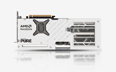 Kартичка со графика Sapphire AMD Radeon RX 9070 PURE, 16GB GDDR6, ARGB, бела