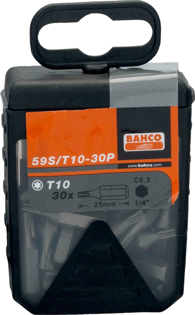 Set bitash Torx Bahco 59S T30, 30 copë, 25mm, gri