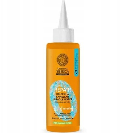Trajtim flokësh Natura Siberica Oblepikha Repair Keratin Miracle, lamellar water, 200ml