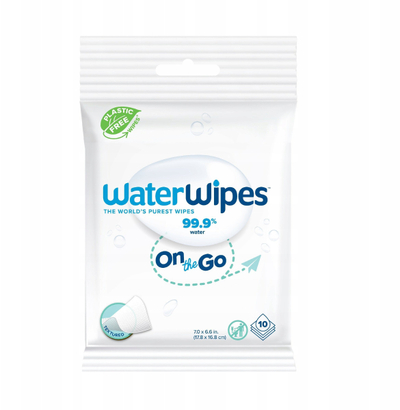 Shamponeta për bebe WaterWipes On the Go, me bazë uji, pakim 10 copë
