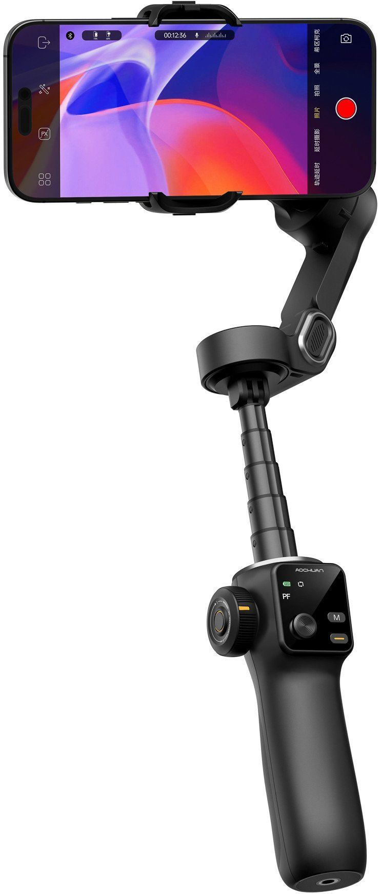 Stabilizues gimbal Aochuan SMART V8, 3 akse, palosshëm, i zi