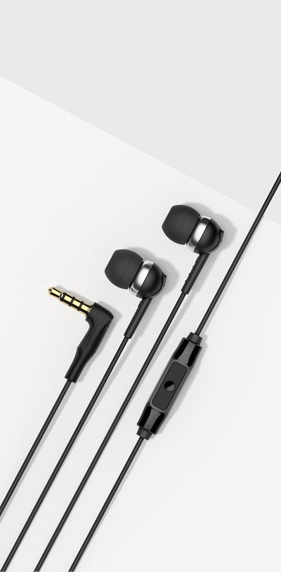 Kufje në vesh SENNHEISER CX 80S, me kabllo, me mikrofon, të zeza