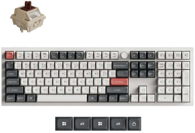Tastierë mekanike Keychron Q6 Ultra, full size, wireless 2.4 GHz Bluetooth, RGB, gri