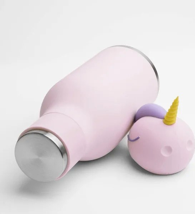 Шише за вода Asobu Unicorn Bestie, челик инокс, 475ml, многуобојно