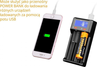 Karikues baterish Fenix Are X2, Dual USB, power bank, i zi