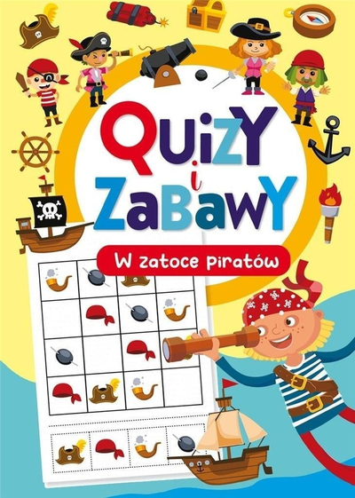 Libër aktivitetesh për kalamaj “Quizzes and Games In the Pirates' Bay”, kuize, lojëra mendje, labirinte edhe enigma, me shumë ngjyra