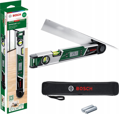 Matës këndesh dixhital Bosch UNIVERSALANGLE, me ekran dixhital, me shufër zgjatuese, gri