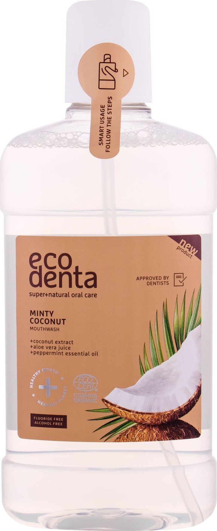 Shpërlarës goje Ecodenta Cosmos Organic Minty Coconut, 500 ml