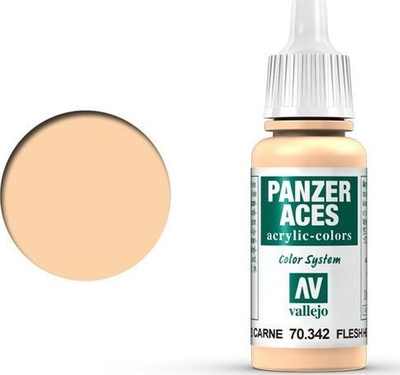 Bojë akrilike Vallejo Panzer Aces Flesh Highlights, 17ml, bezhë e çelët