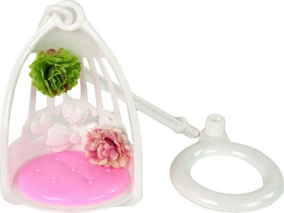 Kukull LeanToys Emily Swing Flowers, 30 cm, me lëkundëse, shumëngjyrëshe