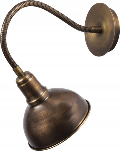 Lambë muri Kumluca N-525 vintage, me soxhinë E27, metal, bronz