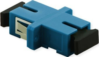 Adapter fibër optike SC Simplex OS2, me flange, bezhë