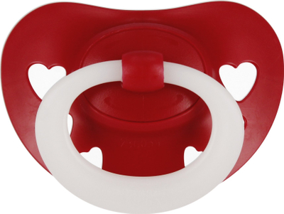 Biberon NUK Night, 0–6 mujsh, set 2 copë, i kuq