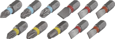 Set bitash Wolfcraft 2446000, 7 copë, slotted Phillips Pozidriv