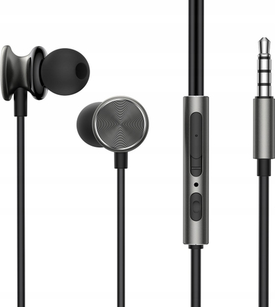 Kufje me tela Joyroom Wired Series JR-EW03, HiFi, 3.5 mm, gri e errët