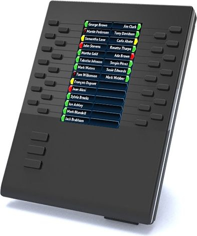 Telefon bazë Mitel Base 80C00007AAA, ekran 4.3\", 28 butona për t'u programu