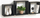 Rafte dekorative muri Homea Cube For Hallway X3, set 3 copë, MDF, të bardha