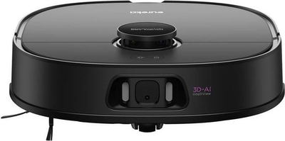 Сет 2 роботски правосмукалки Еурека J15 Pro Ultra, станица за самопразнење, функција за бришење, црна