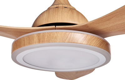 Ventilator tavani MUDDY, me dritë LED, me telekomandë, ngjyrë dru i çelët