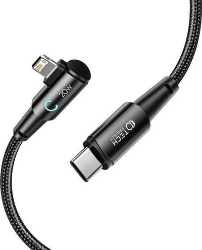 Kabllo USB Tech-Protect UltraBoost, USB C në Lightning, 1 m, 20W, e zezë