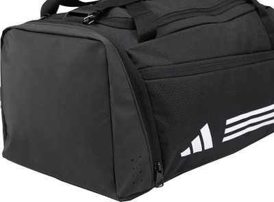 Çantë sportive adidas Essentials 3 Stripes Duffel S IP9862, me rrip supi, e zezë