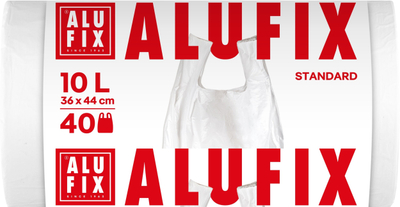 Qese plehrash ALU FIX Standard HDPE, 10L, 36 x 44 cm, të bardha