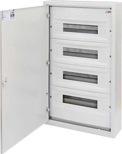 Kuti shpërndarëse murale Eti WRP18-4, 4x18 module, metal, e bardhë