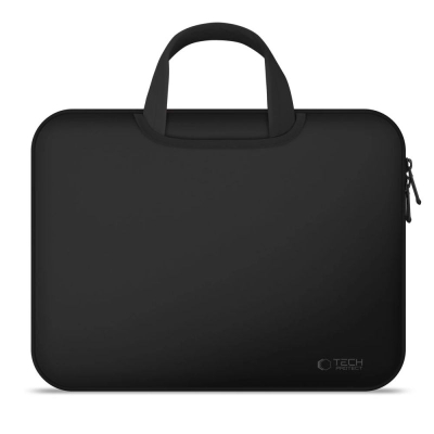 Çantë laptopi Tech-Protect Neoprene, 13-14", me dorezë, e zezë