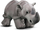 Lodër pelushi Animigos Rhino, 31cm, gri