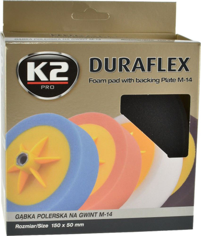 Aksesori për makinë lustruese K2 L644, fije M14, deri 2500 RPM, i zi
